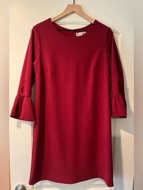 Nanette Lepore Women's Rose Bell-Sleeve Shift Dress sz 12